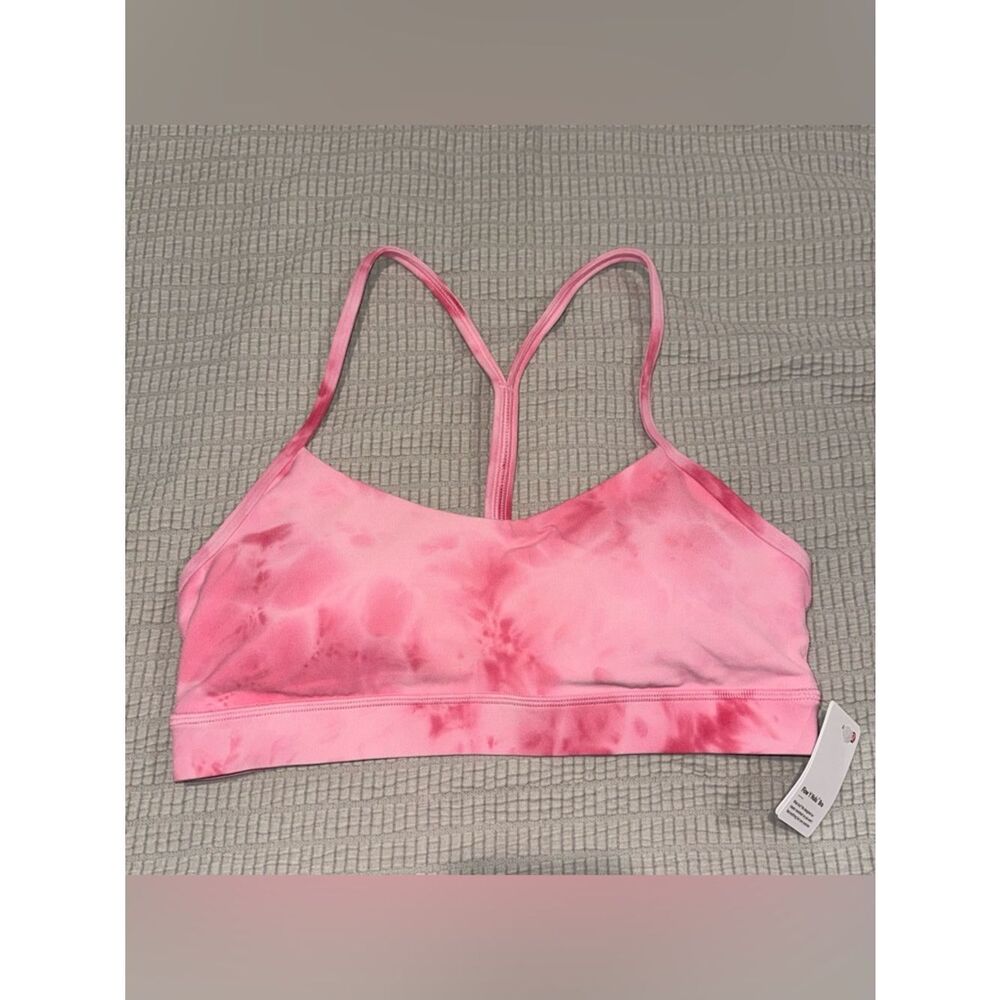 NWT 8 Smoothie Wash Strawberry Pink 🍓 Nulu Flow Y Yoga Bra- Lululemon - NEW